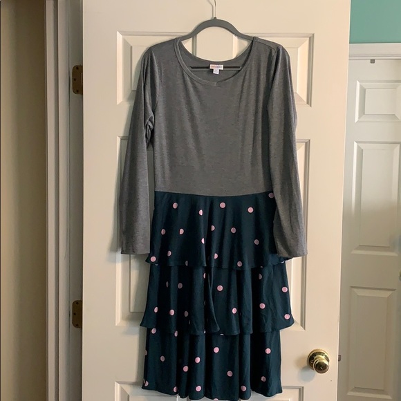 LuLaRoe Dresses & Skirts - Georgia long sleeve ruffle skirt dress